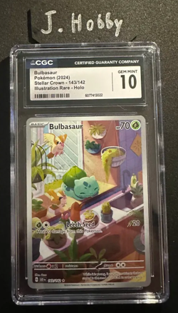 Pokemon Bulbasaur 143/142 Sv07: Stellar Crown CGC GEM MINT 10 - Image 1