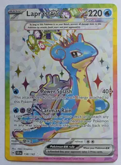 Pokemon TCG Lapras ex - Ultra Rare SV07: Stellar Crown 158/142 NM - Image 1