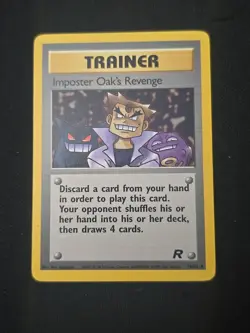 Imposter Oak's Revenge 76/82 Team Rocket Regular WOTC Vintage Pokemon TCG LP - Image 1