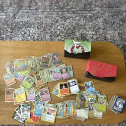 Pokemon Cards Huge Lot Holographic, Some Rare With Protective Sleeves Random - Image 1