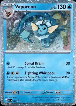 Vaporeon 168 (Cosmos Holo) Sv: Scarlet & Violet Promo Cards Holo - Image 1