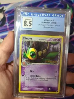 Pokemon Vibrava 42/101 Reverse Holo EX Dragon Frontiers CGC 8.5 Card TCG 2006 - Image 2
