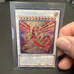 Crimson Dragon Secret Rare Card RA04-EN061 NM Condition - Image 1