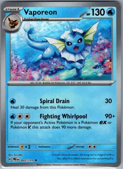 Vaporeon (Poke Ball) 022/131 SV: Prismatic Evolutions - Pokemon Card - NM - Image 1