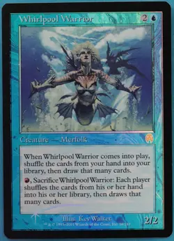 Whirlpool Warrior FOIL Apocalypse PLD Blue Rare MAGIC CARD (ID# 377491) ABUGames - Image 1