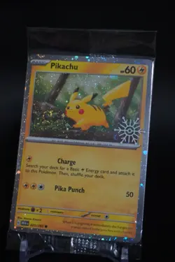 Sealed Pokemon TCG Snowflake Stamped Pikachu Holiday Calendar 025/165 Promo Card - Image 1