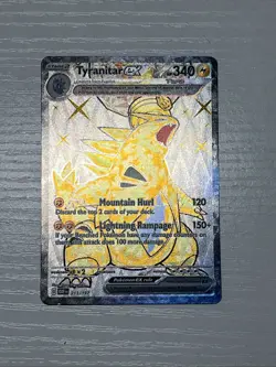 Pokemon TCG Tyranitar EX Obsidian Flames Ultra Rare Full Art Holo Card 211/197 - Image 1