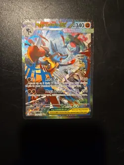 Mega Lucario Ex SIR 179/132 Mint Condition Pokemon Card Secret Illustration Rare - Image 1