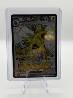 Pokemon TCG Tyranitar EX Obsidian Flames Ultra Rare Full Art Holo Card 211/197 - Image 1