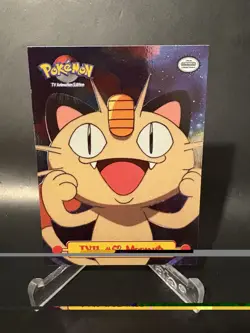 TV11 #52 Meowth Topps Pokemon Trading Card Holo - Image 1