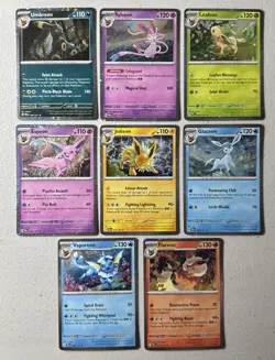 Prismatic Evolutions Costco Cosmos Holo Promo Cards Full Set Of 8 Eeveelutions - Image 1