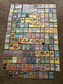 Large Pokemon Card Lot Rare Holo Foil Rever Holo Gold Japanese Charizard Pikachu - Image 1