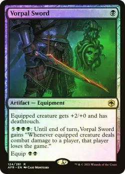 Magic The Gathering MTG VORPAL SWORD FOIL Forgotten Realms NM Near Mint - Image 1