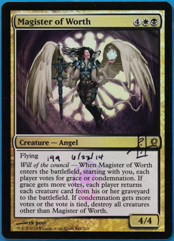 Magister of Worth (Buy-a-Box Promo) FOIL Conspiracy Promos NM SIGNED (505141) - Image 1