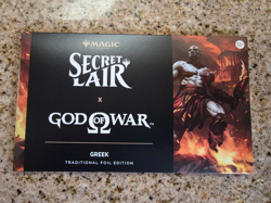 MTG God of War: Greek Foil Edition Secret Lair Playstation New Sealed In Hand! - Image 1
