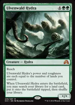 1x Ulvenwald Hydra - Foil Moderate Play, English Shadows Over Innistrad MTG Magi - Image 1