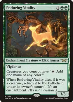 1x Enduring Vitality - Foil NM-Mint, English Duskmourn: House of Horror MTG Magi - Image 1