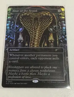 MTG Foil Altar of the Brood Borderless Secret Lair Encyclopedia of Magic NM - Image 1