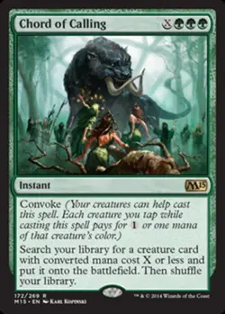 Chord of Calling Magic mtg Moderate Play, English Magic 2015 (M15) x1 - Image 1