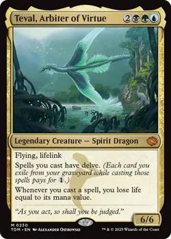 Teval, Arbiter of Virtue [Tarkir: Dragonstorm] Foil Near Mint - Image 1