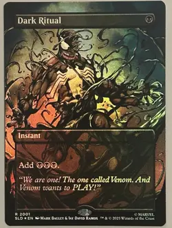 🌟 Dark Ritual FOIL 🕷Venom Unleashed Color Secret Lair MTG Spiderman PRESALE🌟 - Image 1
