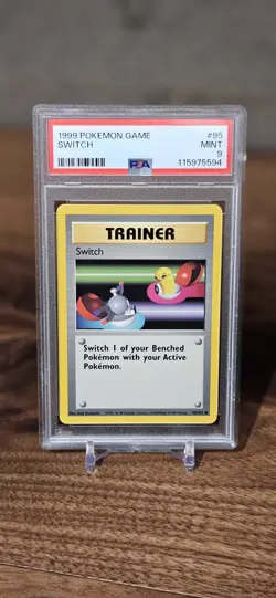 1999 POKEMON GAME BASE SET SWITCH #95 PSA 9 - Image 1