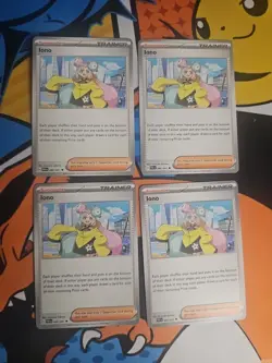 Iono 80/91 x 4 Pokemon TCG S&V Paldean Fates Trainer Supporter Playset - Image 1