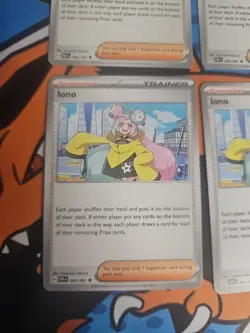 Iono 80/91 x 4 Pokemon TCG S&V Paldean Fates Trainer Supporter Playset - Image 2