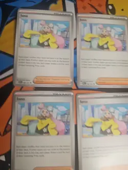 Iono 80/91 x 4 Pokemon TCG S&V Paldean Fates Trainer Supporter Playset - Image 3