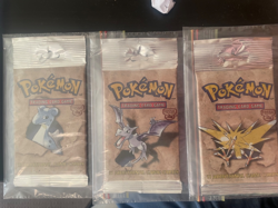pokemon fossil long crimp booster pack 3 set - Image 1