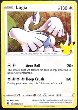 Pokemon TCG Lugia Celebrations 022/025 Holo Holo Rare - Image 1