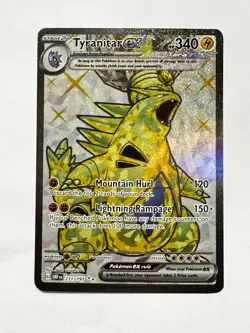 Pokemon TCG Scarlet & Violet Obsidian Flames Tyranitar ex 211/197 Hyper Rare NM - Image 1