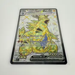 Tyranitar ex #211/197 Pokemon Scarlet & Violet 2023 Obsidian Flames - Image 2