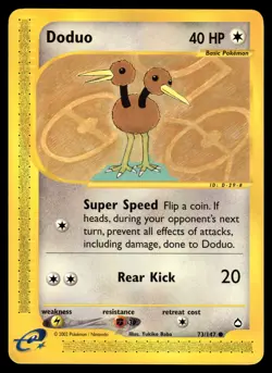 Doduo #073/147 Aquapolis Pokemon Near Mint or Better - Image 1