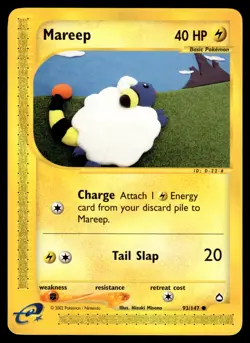 Mareep #093/147 Aquapolis Pokemon Near Mint or Better - Image 1