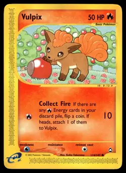 Vulpix #116/147 Aquapolis Pokemon Near Mint or Better - Image 1