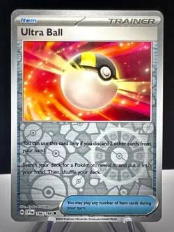 Pokemon TCG Ultra Ball Scarlet & Violet Base Set 196/198 Reverse Holo Uncommon - Image 1