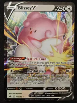 Blissey V 119/198 SWSH Chilling Reign Ext. Art Ultra Rare Holo Pokemon 2021 NM - Image 1