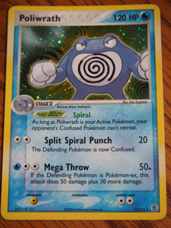 Pokemon 2004 Fire Red Leaf Green Poliwrath foil card in mint condition - Image 1