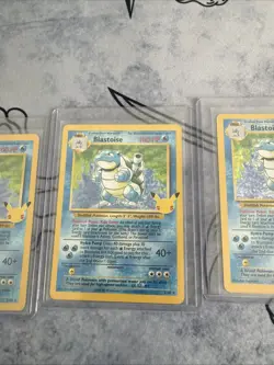 Pokemon TCG Card Blastoise 2/102 Celebrations 25th Anniversary X3 Bundle - Image 3