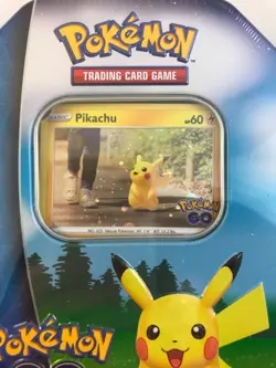 Pokemon GO 2022 Collectible Sealed Tin - Pikachu 4 Packs, 2 Foils & Stickers NEW 820650850776 - Image 2