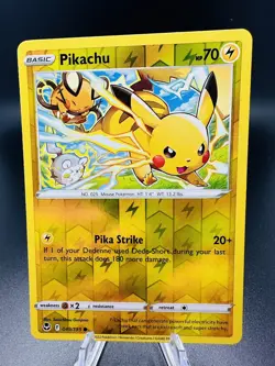 Pokemon TCG - Reverse Holo Pikachu 49/195 - Silver Tempest 2022 - Image 1