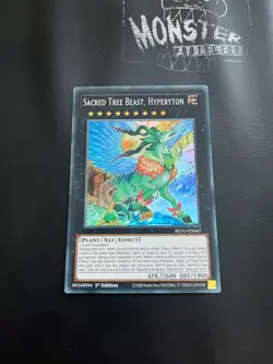 YUGIOH SACRED TREE BEAST, HYPERYTON SUPER RARE BLVO-EN047 1ST EDITION - Image 1