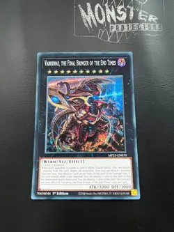 YUGIOH VARUDRAS, THE FINAL BRINGER OF THE END TIMES SECRET RARE MP25-EN070 1ST - Image 1