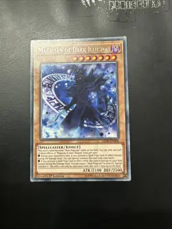 YUGIOH MAGICIAN OF DARK ILLUSION RARE LED6-EN006 1ST EDITION - Image 1