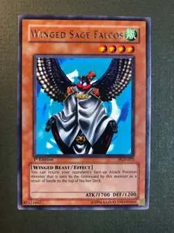 Yugioh Winged Sage Falcos PGD-072 Pharaonic Guardian Set Rare 1st Edition NM - Image 1