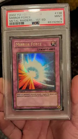 Mirror Force MRD-138 Ultra Rare 1st Edition Yu-Gi-Oh PSA 9 MINT - Image 1