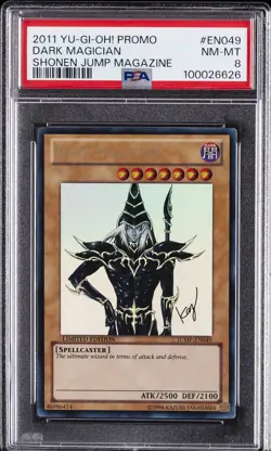 2011 YU-GI-OH! PROMO SHONEN JUMP MAGAZINE #EN049 DARK MAGICIAN PSA 8 - Image 1