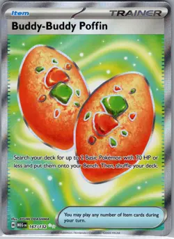Buddy-Buddy Poffin 167/132 ME01: Mega Evolution - Pokemon Card - NM - Image 1
