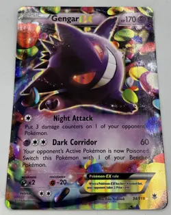 JUMBO Gengar EX Oversized Card 34/119 XY Phantom Forces Pokemon NM - Image 1